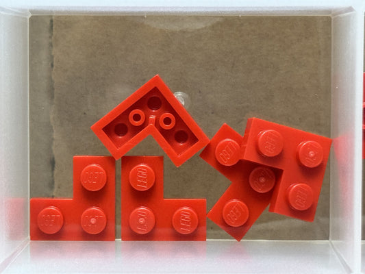 LEGO Parts - Red Plate 2 x 2 Corner - No 2420 - QTY 5