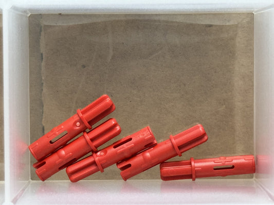 LEGO Parts - Red Technic, Axle 1L with Pin 2L - No 11214 - QTY 5