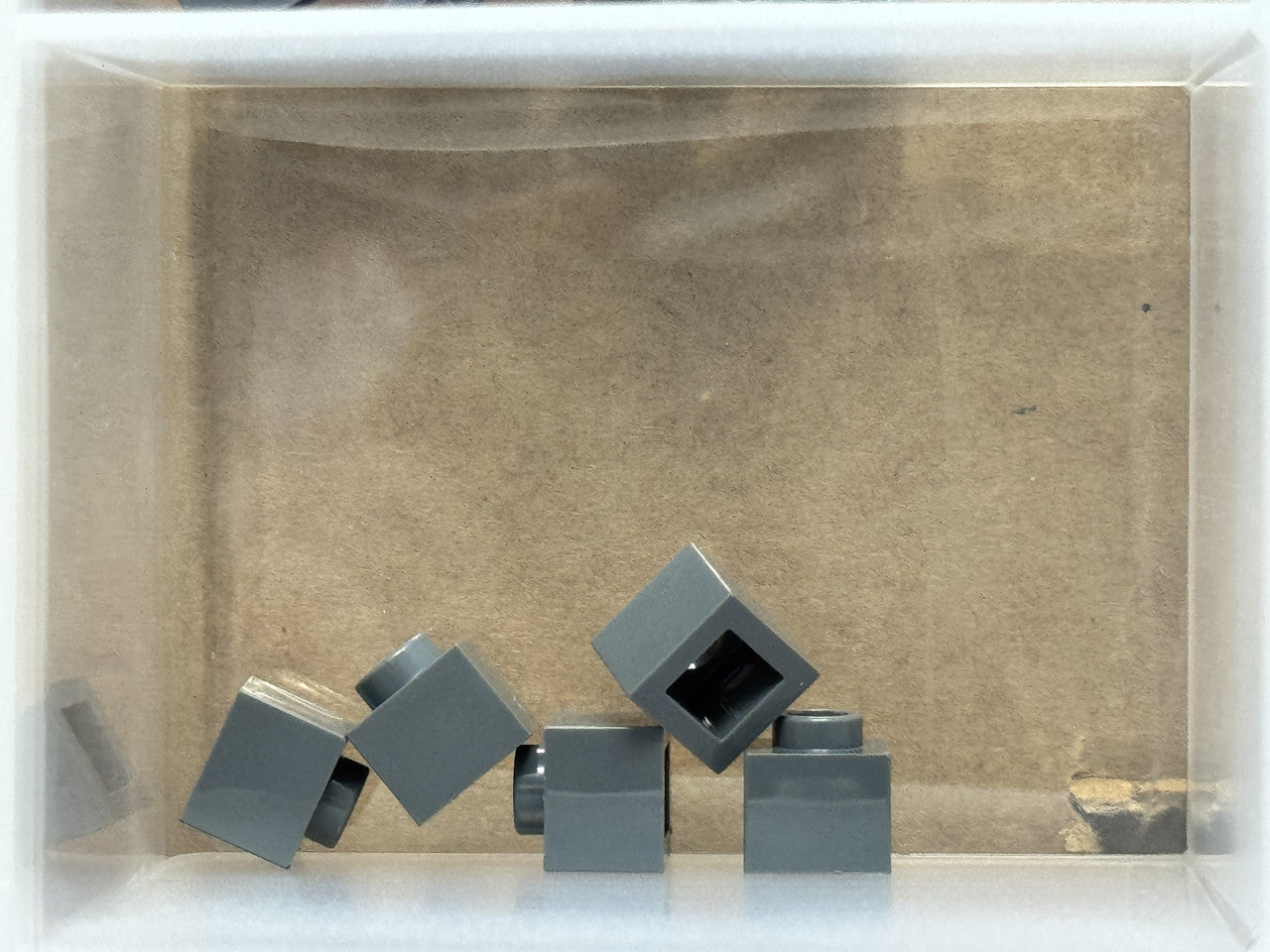 LEGO Parts - Dark Bluish Gray Brick 1 x 1 x 2/3 Open Stud - No 86996 - QTY 5