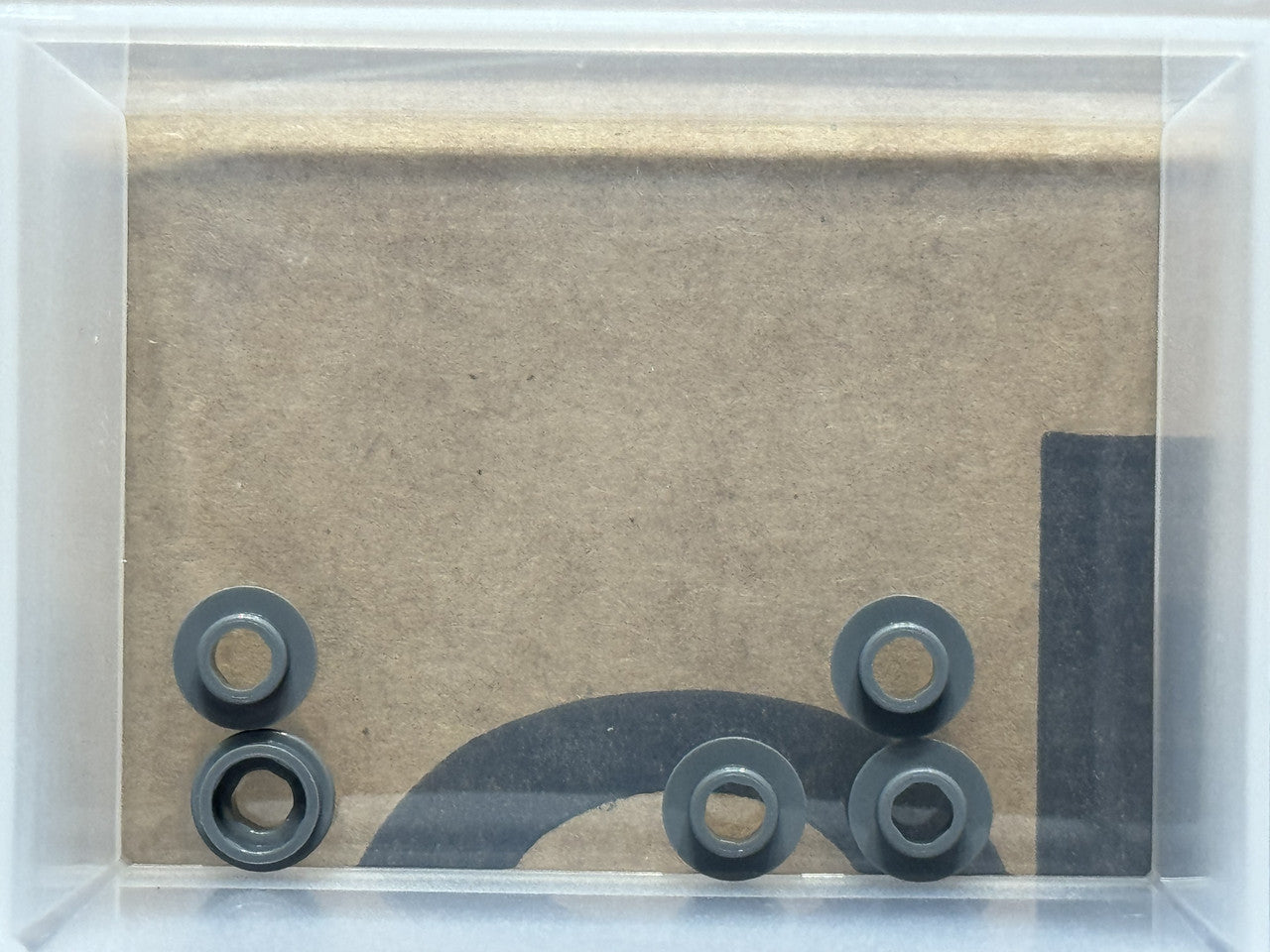 LEGO Parts - Dark Bluish Gray Plate, Round 1 x 1 Open Stud - No 85861 - QTY 5