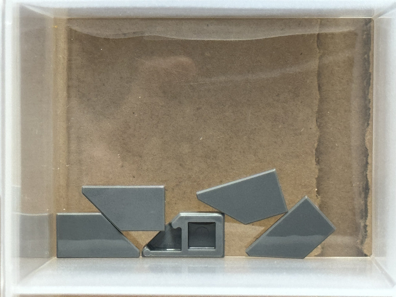 LEGO Parts - Dark Bluish Gray Tile, Modified 1 x 2 Wedge Left - No 5091 - QTY 5