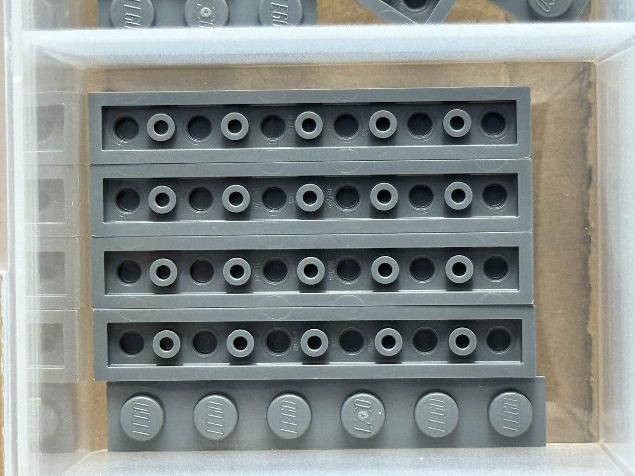 LEGO Parts - Dark Bluish Gray Plate 1 x 6 - No 3666 - QTY 5