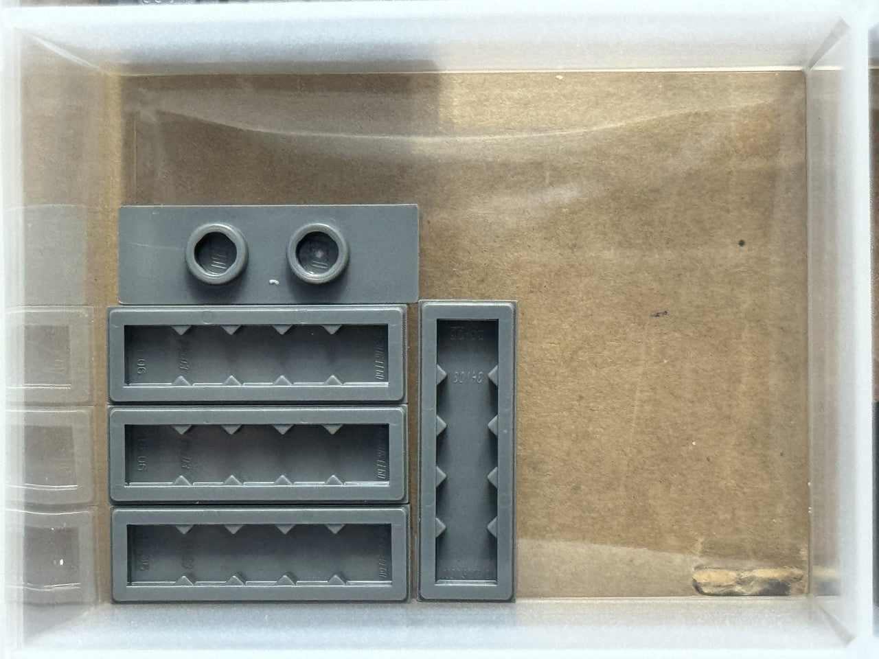 LEGO Parts - Dark Bluish Gray Plate 1 x 3 2 Studs (Jumper) - No 34103 - QTY 5