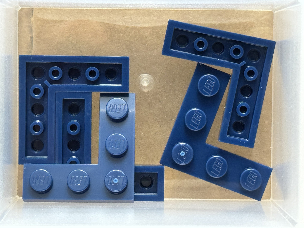 LEGO Parts - Dark Blue Plate 3 x 3 Corner - No 77844 - QTY 5