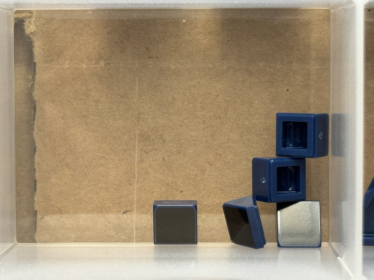 LEGO Parts - Dark Blue Slope 30 1 x 1 Black Surface - No 54200pb115 - QTY 5