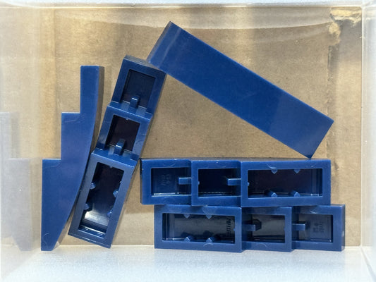 LEGO Parts - Dark Blue Slope, Curved 4 x 1 - No 61678 - QTY 5