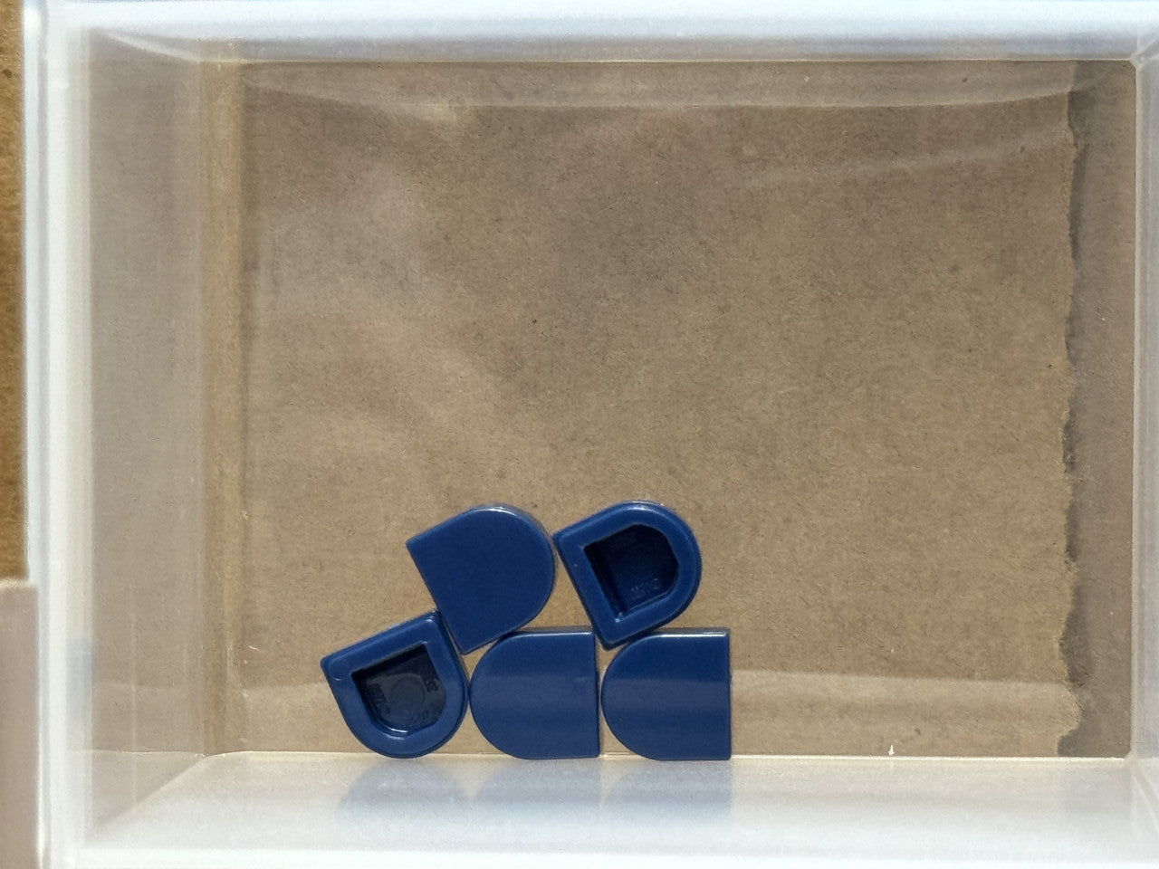LEGO Parts - Dark Blue Tile, Round 1 x 1 Half Circle Extended - No 24246 - QTY 5