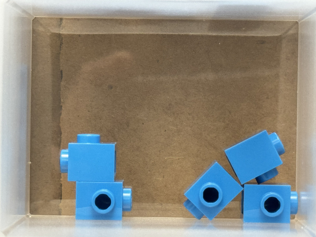 LEGO Parts - Dark Azure Brick 1 x 1 with Stud on Side - No 87087 - QTY 5