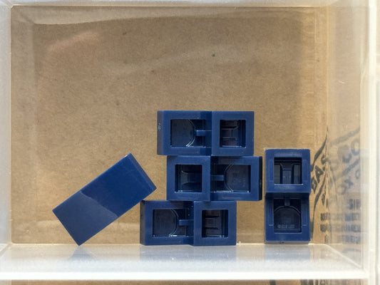 LEGO Parts - Dark Blue Slope, Curved 2 x 1 x 2/3 - No 11477 - QTY 5