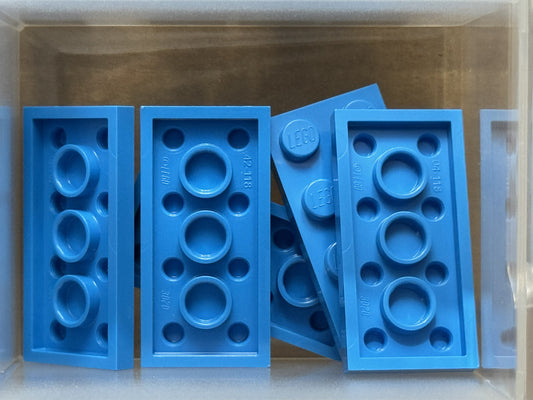 LEGO Parts - Dark Azure Plate 2 x 4 - No 3020 - QTY 5