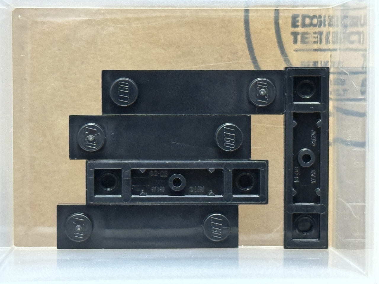 LEGO Parts - Black Plate 1 x 4 with 2 Studs with Groove - No 41740 - QTY 5