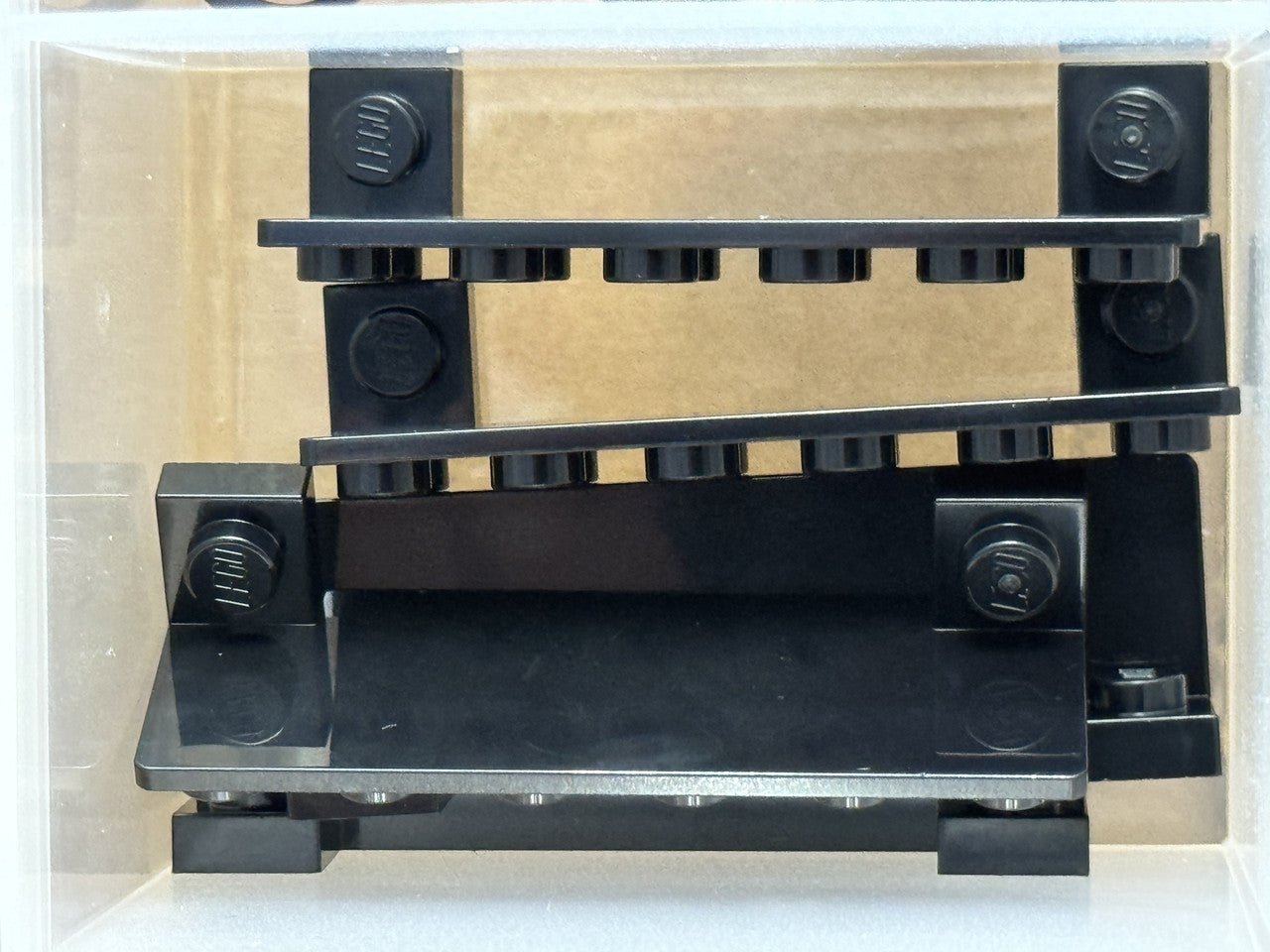 LEGO Parts - Black Bracket 1 x 6 - 2 x 6 Inverted 1 x 4 Cutout - No 5090 - QTY 5