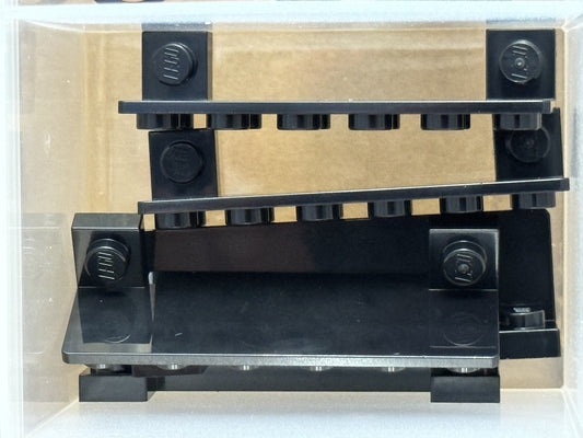 LEGO Parts - Black Bracket 1 x 6 - 2 x 6 Inverted 1 x 4 Cutout - No 5090 - QTY 5