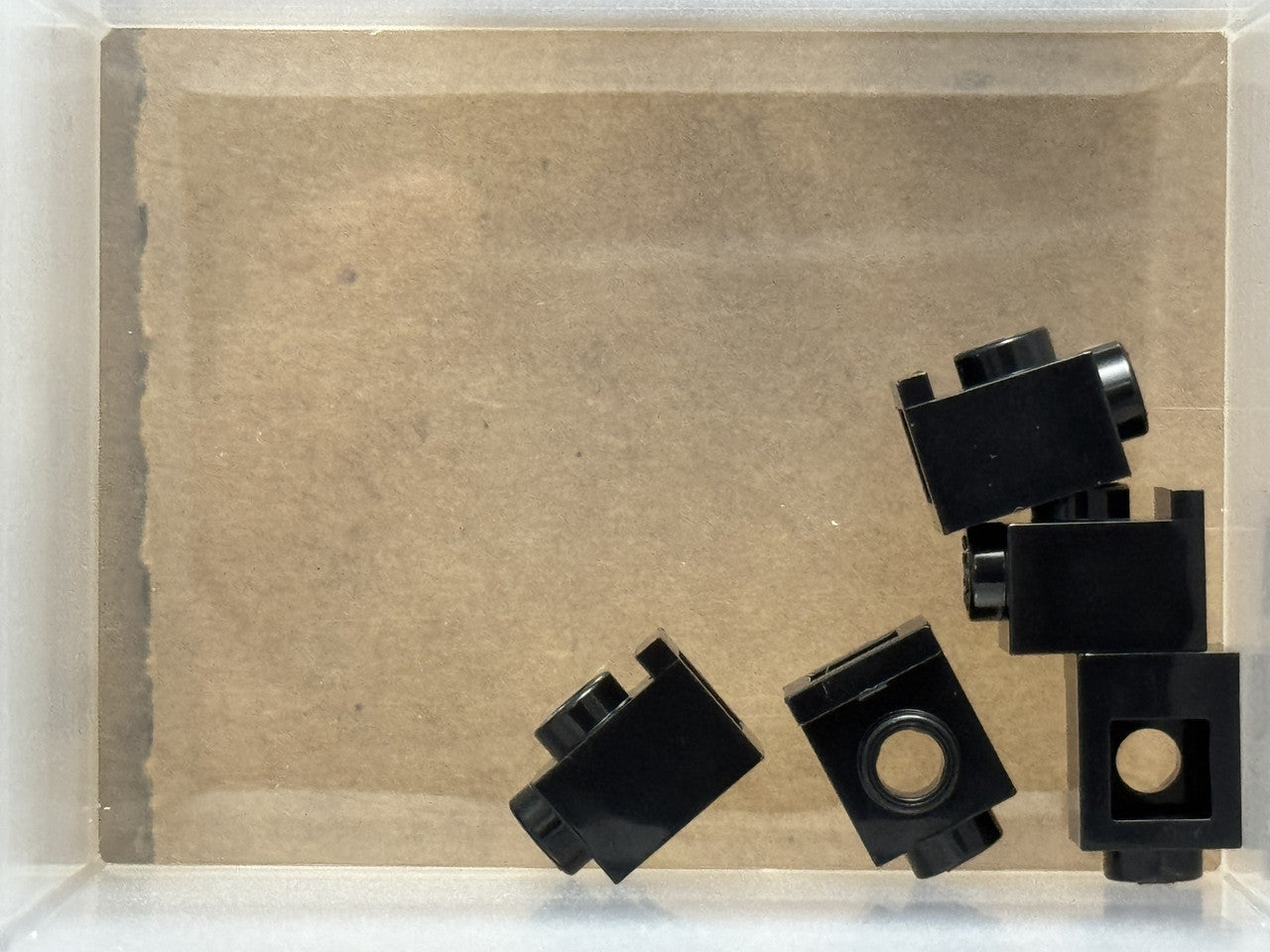 LEGO Parts - Black Brick, Modified 1 x 1 with Headlight - No 4070 - QTY 5