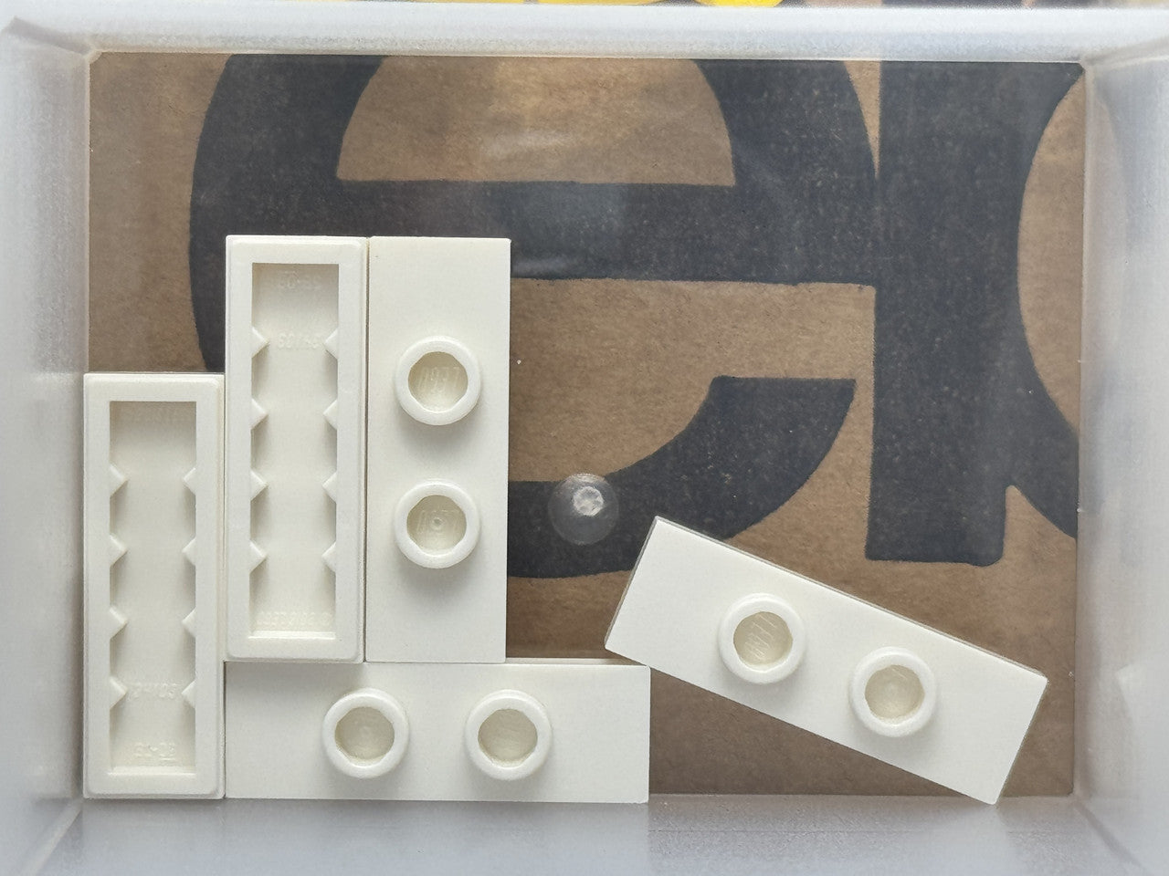 LEGO Parts - White Plate 1 x 3 with 2 Studs (Double Jumper) - No 34103 - QTY 5
