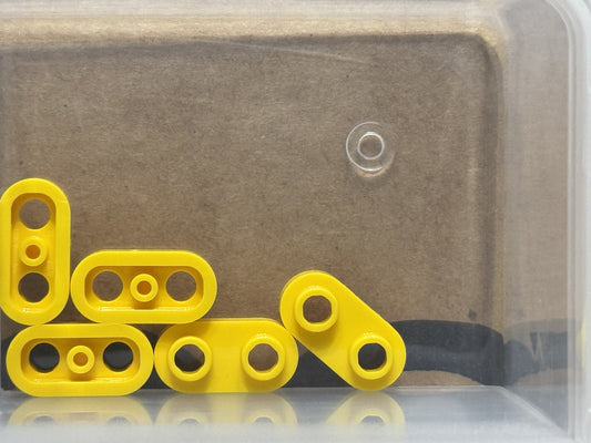 LEGO Parts - Yellow Plate, Round 1 x 2 with Open Studs - No 35480 - QTY 5