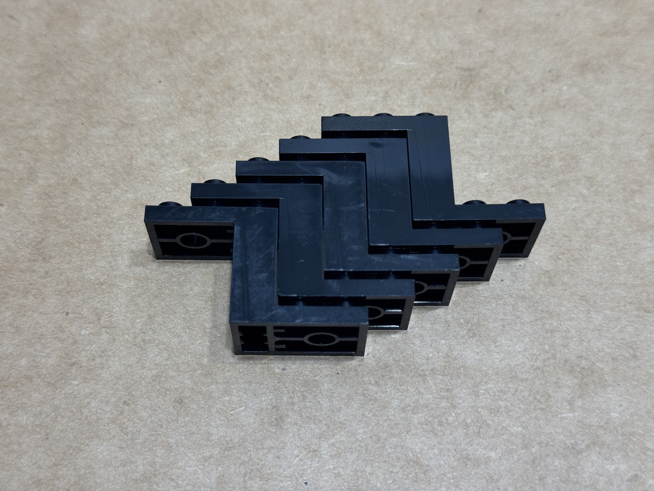 LEGO Parts - Black Bracket 5 x 2 x 2 1/3 with 2 Holes - No 76766 - QTY 5