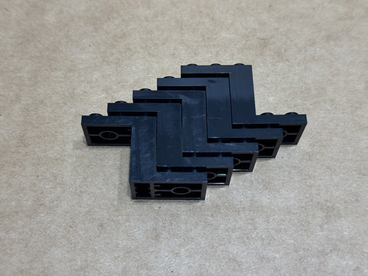 LEGO Parts - Black Bracket 5 x 2 x 2 1/3 with 2 Holes - No 76766 - QTY 5