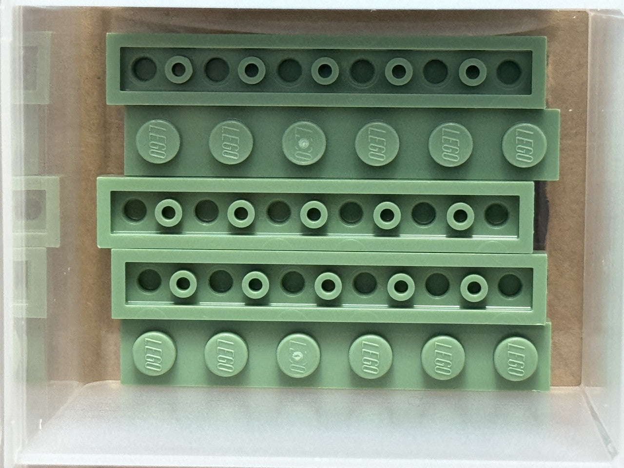 LEGO Parts - Sand Green Plate 1 x 6 - No 3666 - QTY 5
