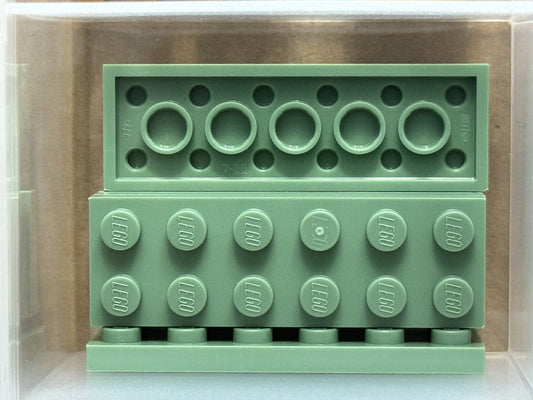 LEGO Parts - Sand Green Plate 2 x 6 - No 3795 - QTY 5