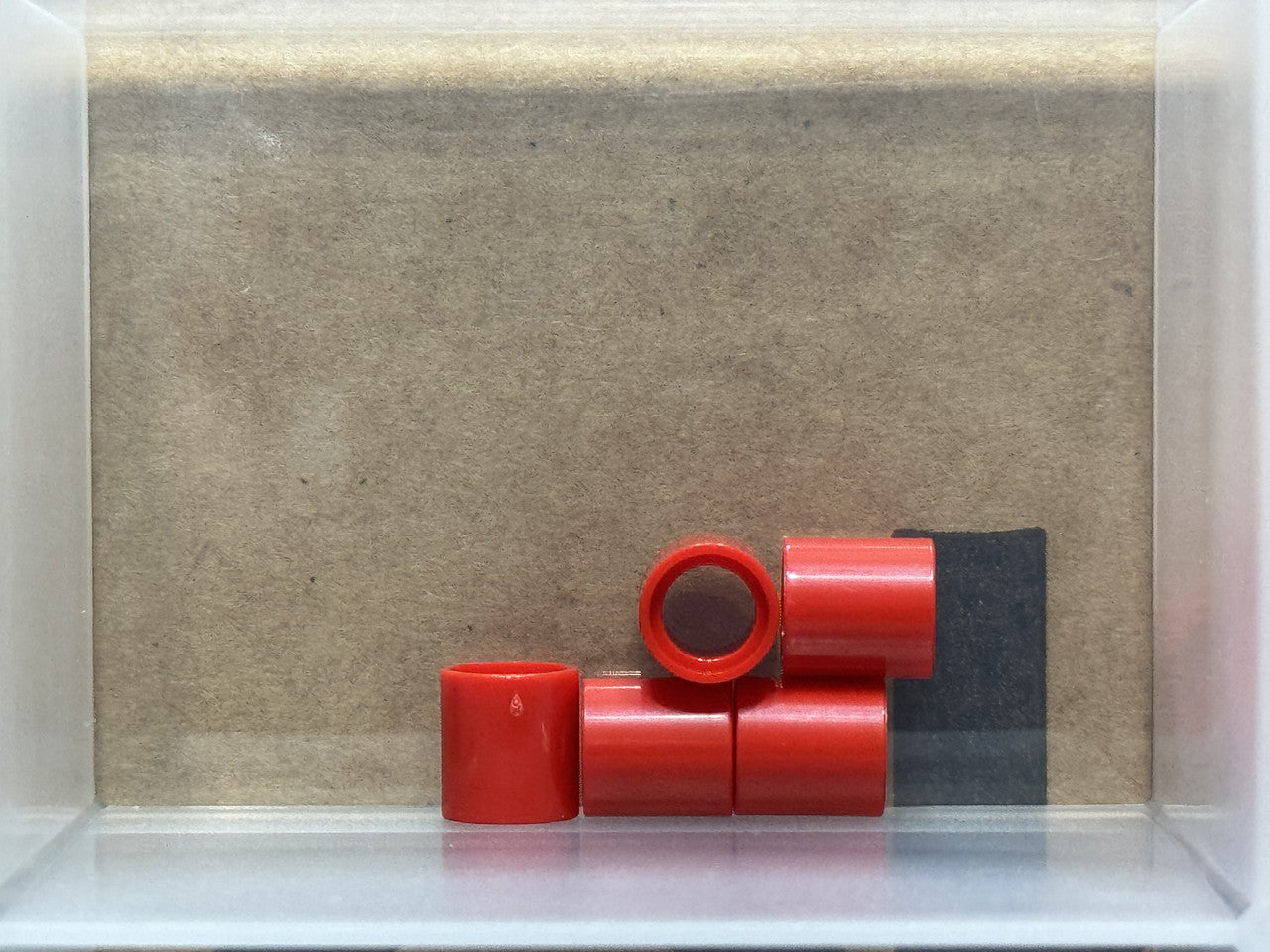 LEGO Parts - Red Technic, Liftarm Thick 1 x 1 (Spacer) - No 18654 - QTY 5