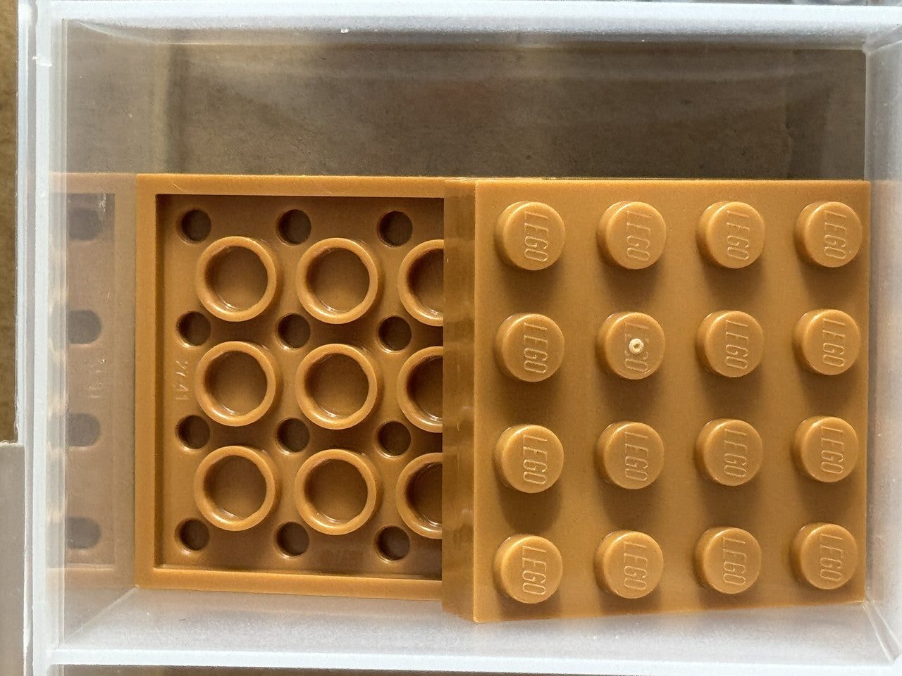LEGO Parts - Medium Nougat Plate 4 x 4 - No 3031 - QTY 5