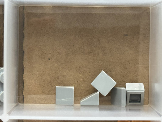 LEGO Parts - Light Bluish Gray Slope 30 1 x 1 x 2/3 - No 54200 - QTY 5