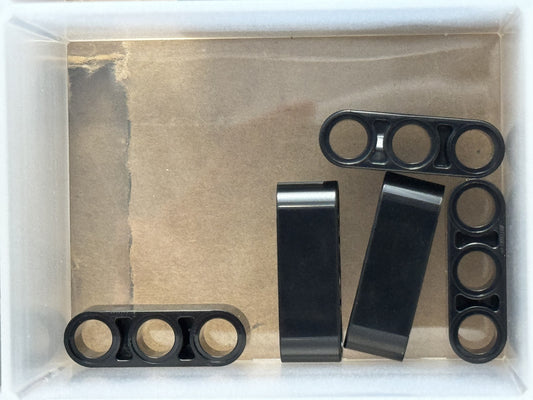 LEGO Parts - Black Technic, Liftarm Thick 1 x 3 - No 32523 - QTY 5
