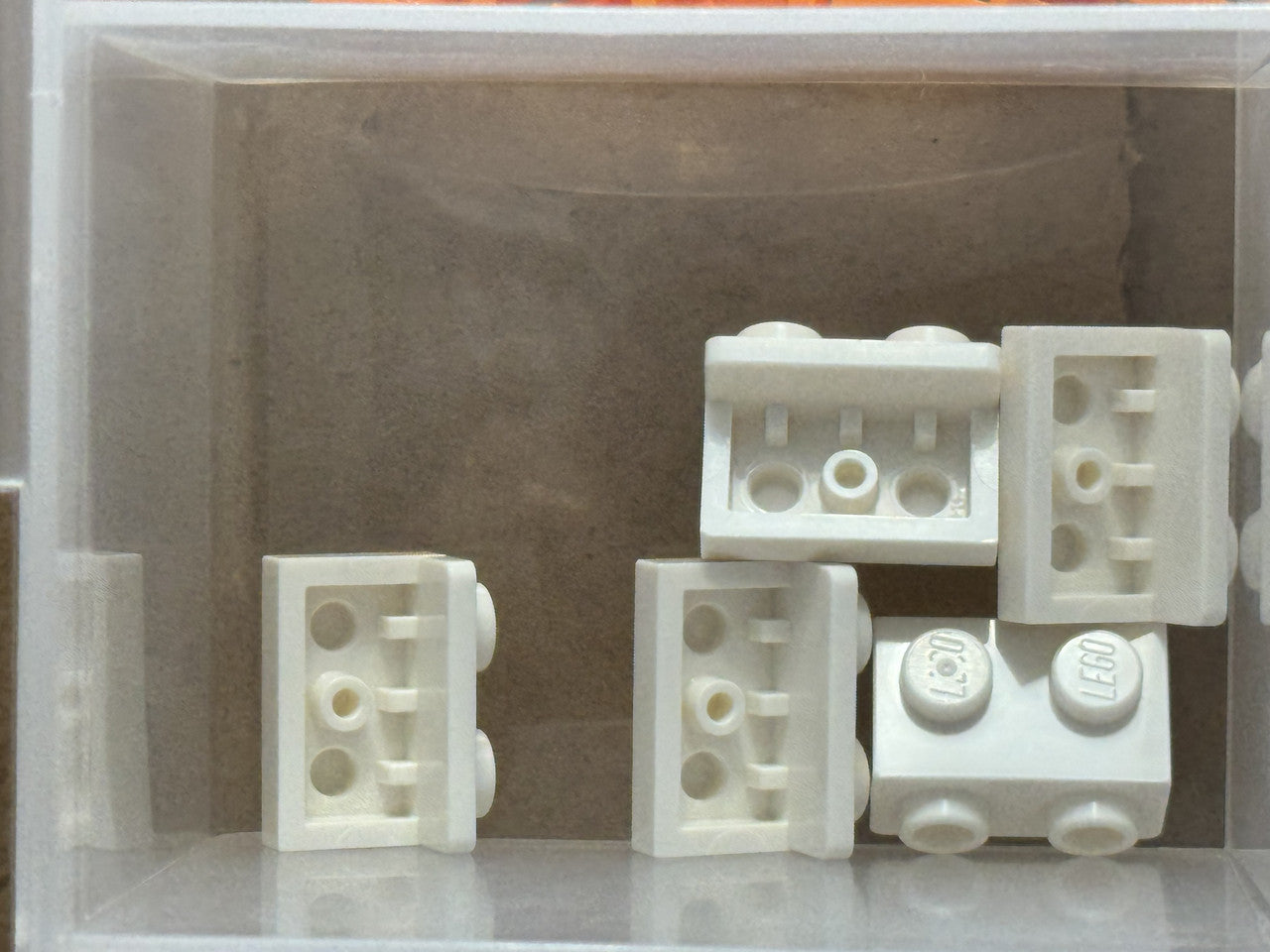 LEGO Parts - White Bracket 1 x 2 - 1 x 2 - No 99781 - QTY 5