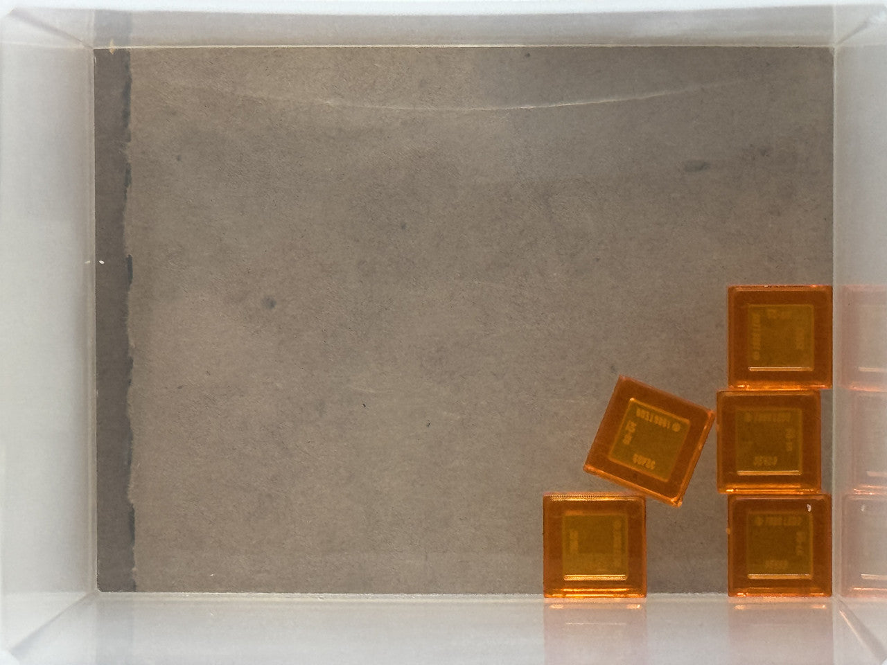 LEGO Parts - Trans-Orange Tile 1 x 1 - No 3070 - QTY 5
