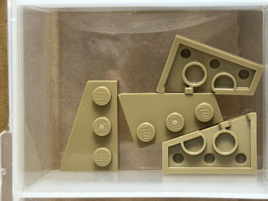 LEGO Parts - Dark Tan Wedge, Plate 3 x 2 Left - No 43723 - QTY 5