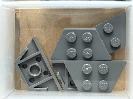 LEGO Parts - Dark Bluish Gray Wedge, Plate 2 x 4 - No 51739 - QTY 5