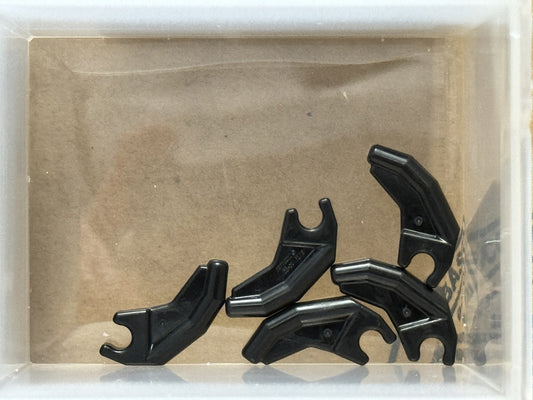 LEGO Parts - Black Barb / Claw / Horn / Tooth with Clip Angled - No 3171 - QTY 5