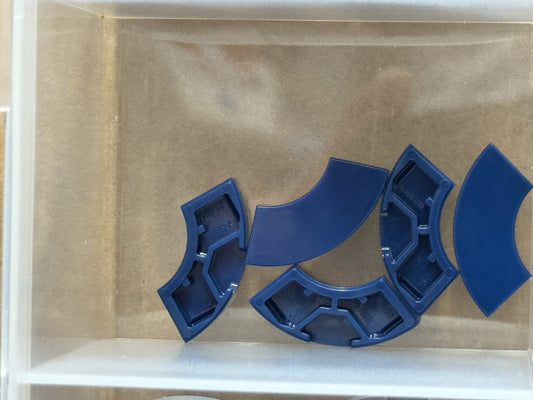 LEGO Parts - Dark Blue Tile, Round Corner 2 x 2 Macaroni - No 27925 - QTY 5