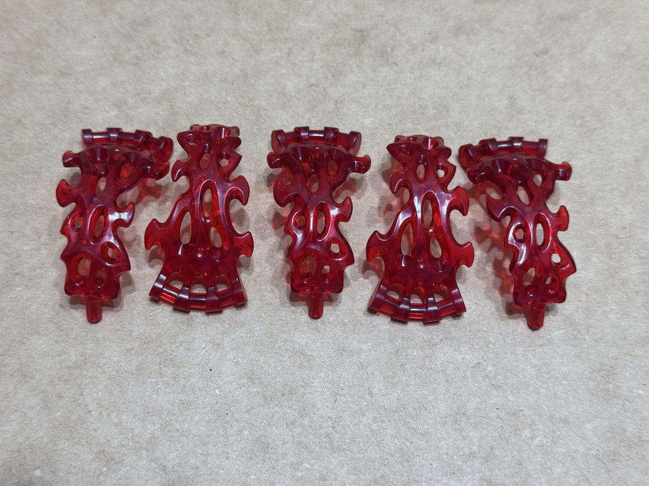 LEGO Parts - Trans-Red Power Burst, Energy Claw Section - No 5500 - QTY 5