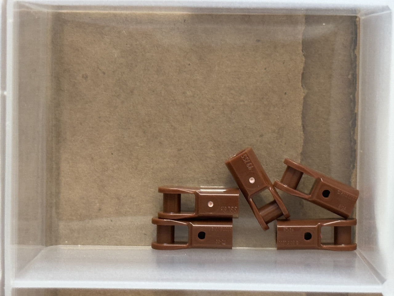 LEGO Parts - Reddish Brown Bar Holder with Handle - No 23443 - QTY 5