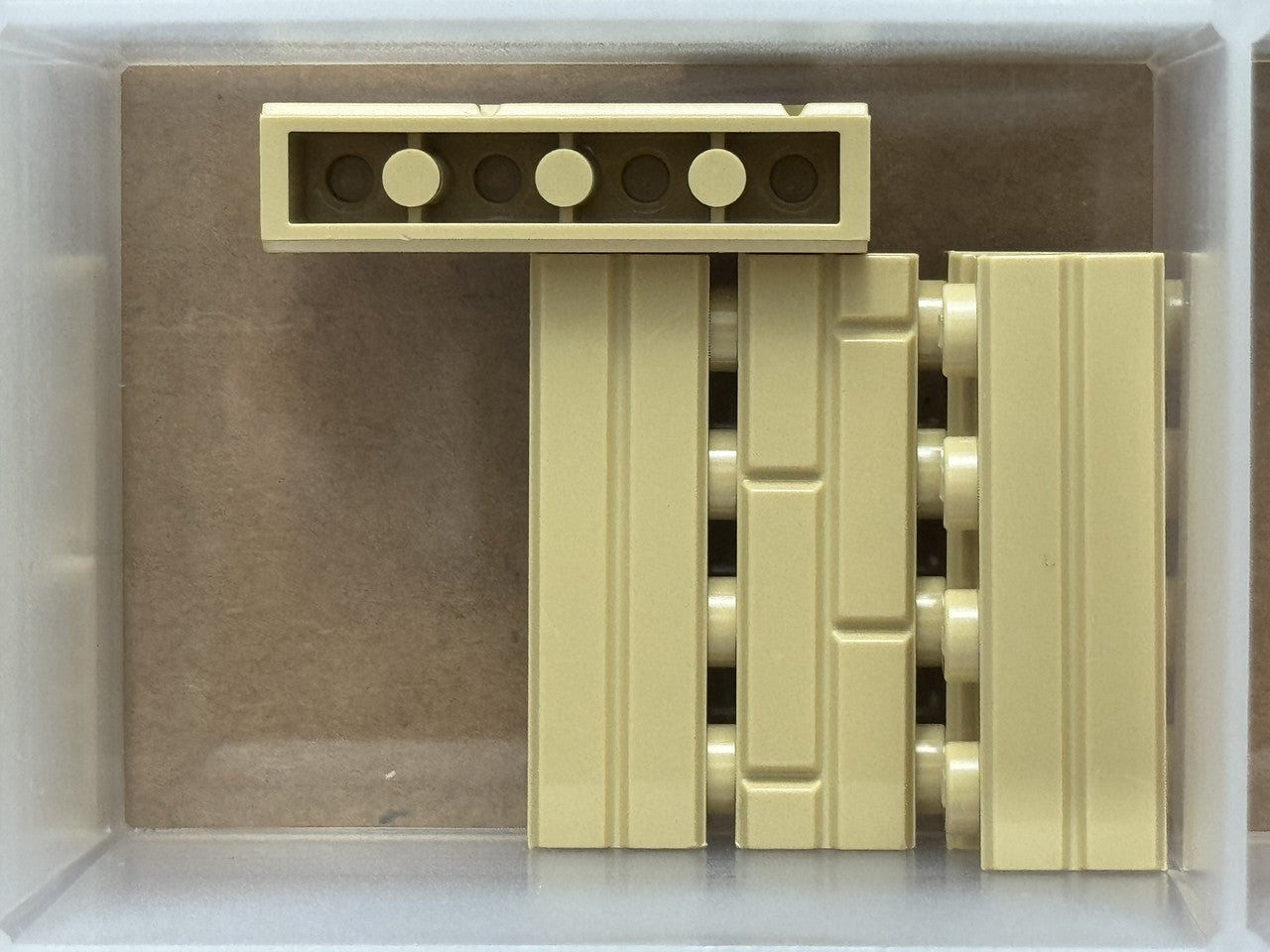 LEGO Parts - Tan Brick, Modified 1 x 4 with Masonry Profile - No 15533 - QTY 5