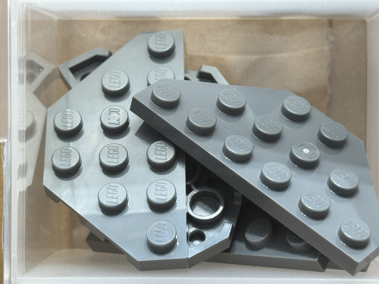LEGO Parts - Dark Bluish Gray Wedge, Plate 3 x 6 Cut Corners - No 2419 - QTY 5
