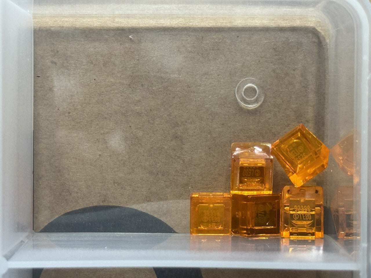 LEGO Parts - Trans-Orange Slope 30 1 x 1 x 2/3 - No 54200 - QTY 5