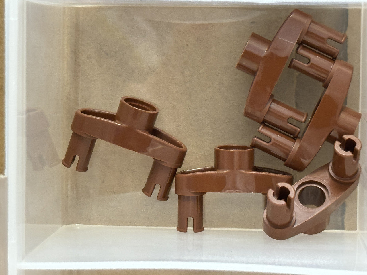 LEGO Parts - Reddish Brown Technic, Pin Connector 3L 2 Pins - No 15461 - QTY 5