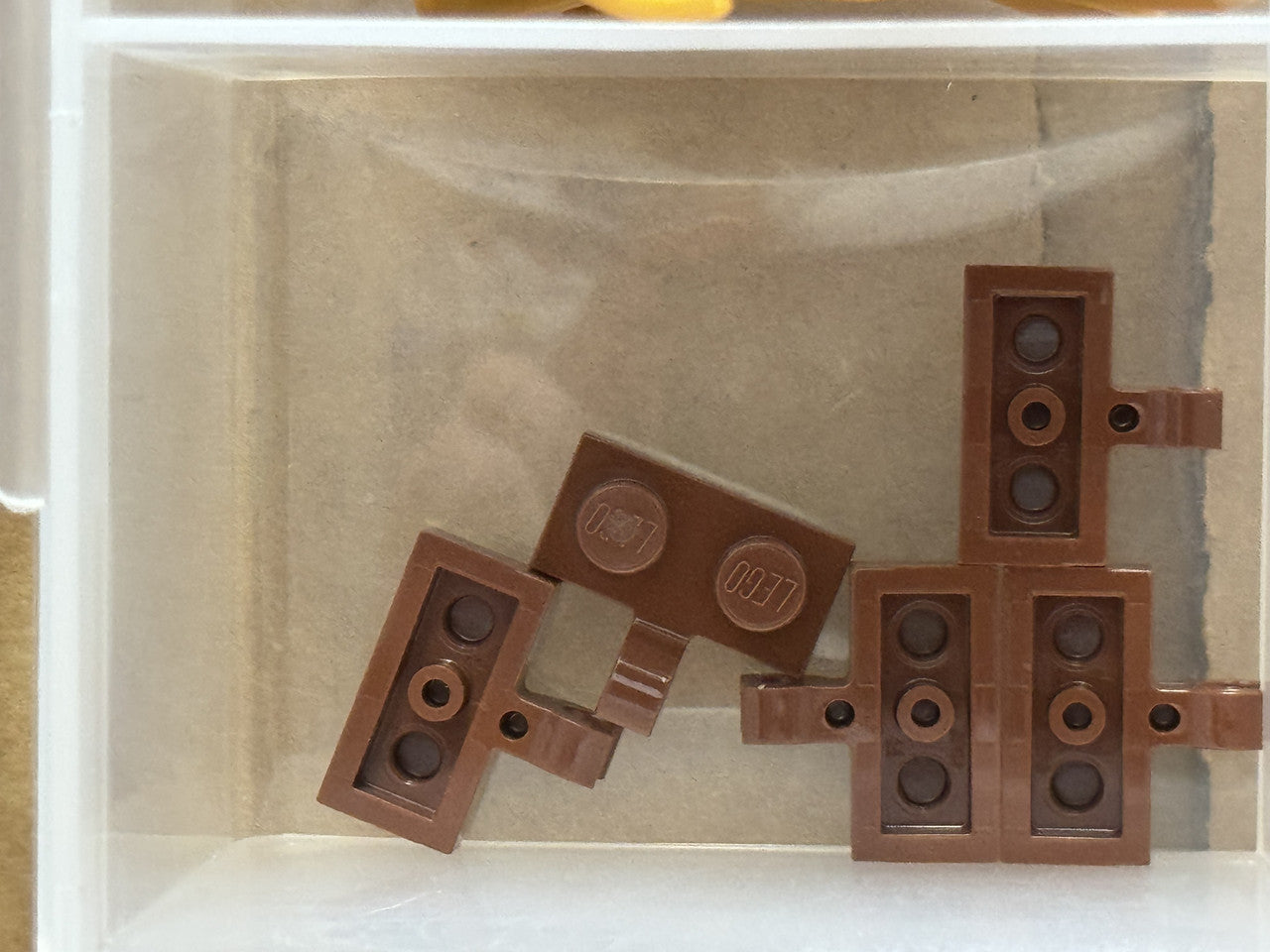 LEGO Parts - Reddish Brown Plate 1 x 2 with Clip on Side - No 11476 - QTY 5