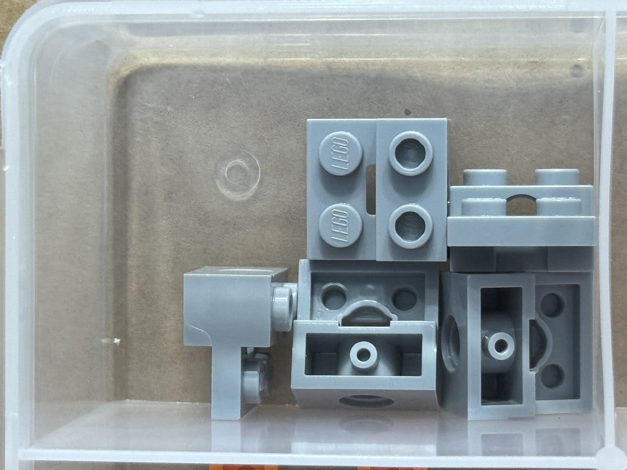 LEGO Parts - Light Bluish Gray Technic Brick 1 x 2 Hole Plate - No 73109 - QTY 5