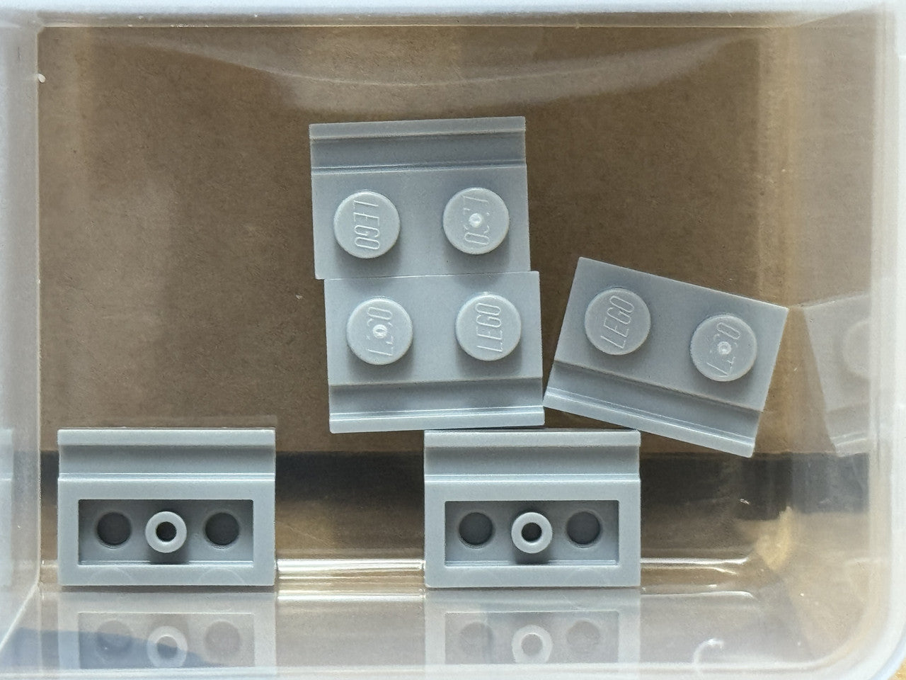 LEGO Parts - Light Bluish Gray Plate 1 x 2 with Door Rail - No 32028 - QTY 5