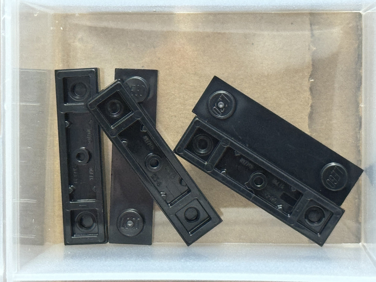 LEGO Parts - Black Plate 1 x 4 with 2 Studs with Groove - No 41740 - QTY 5