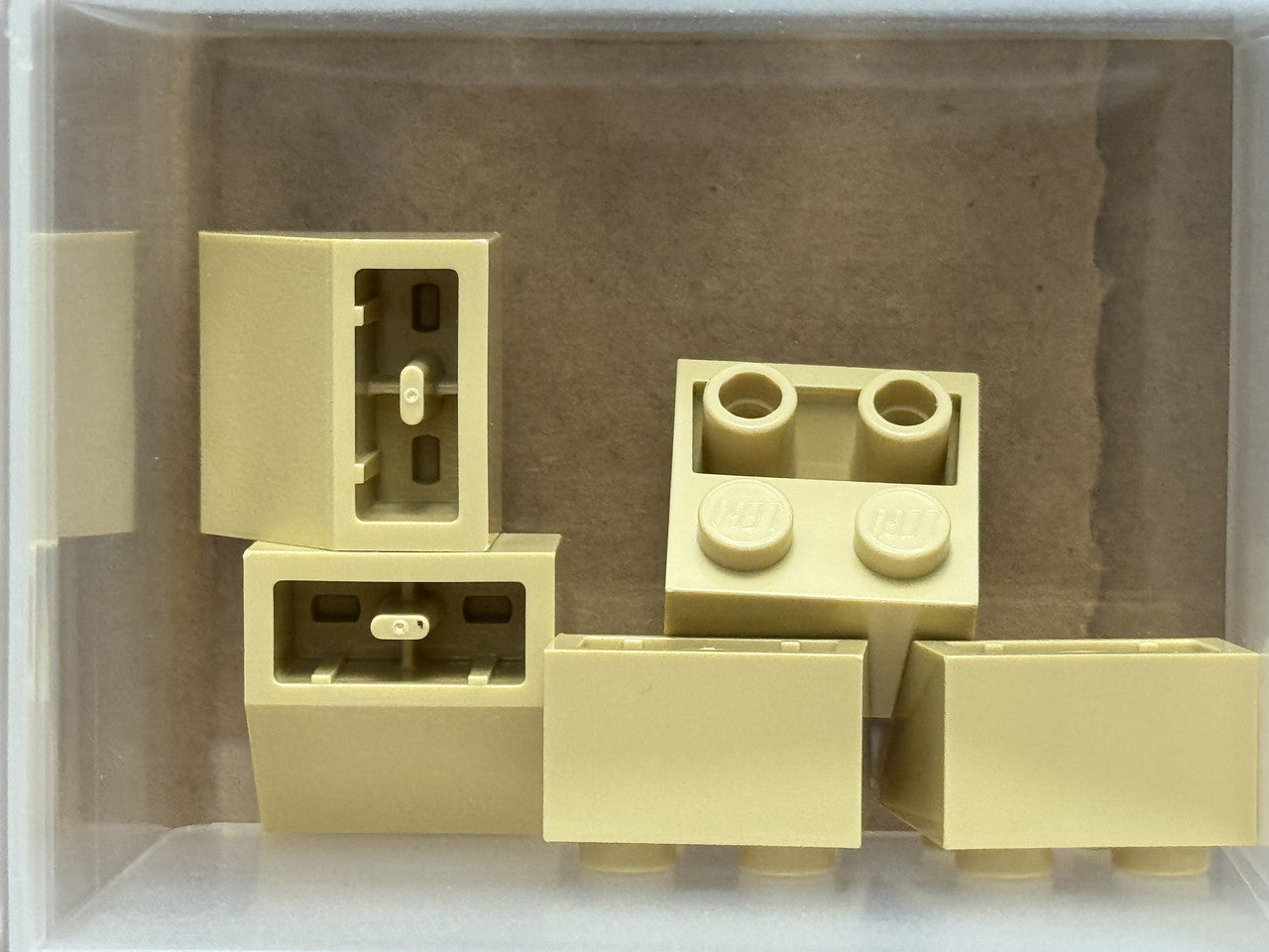 LEGO Parts - Tan Slope, Inverted 45 2 x 2 with Flat Bottom Pin - No 3660 - QTY 5