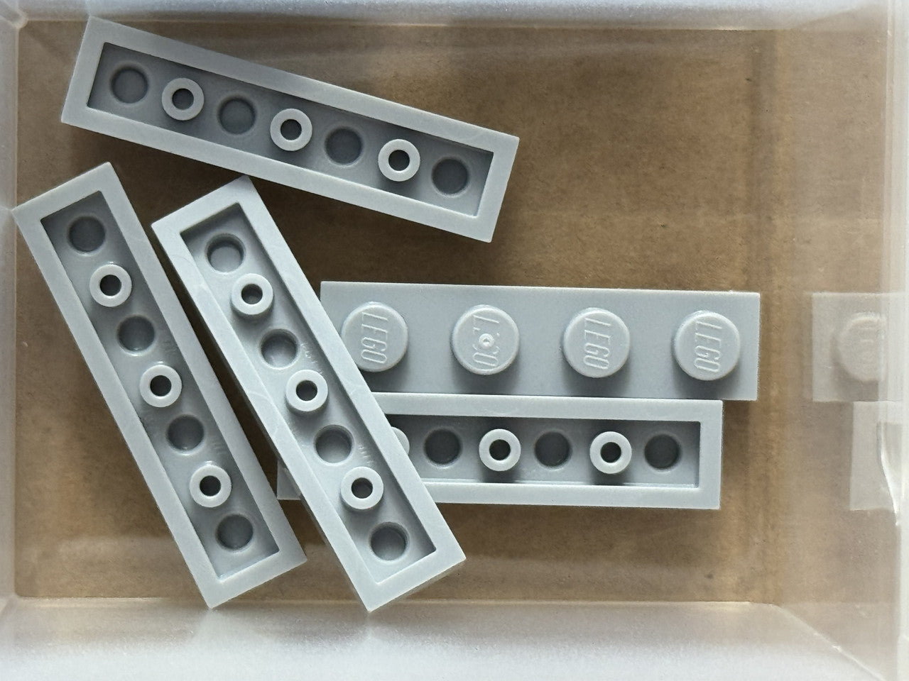 LEGO Parts - Light Bluish Gray Plate 1 x 4 - No 3710 - QTY 5