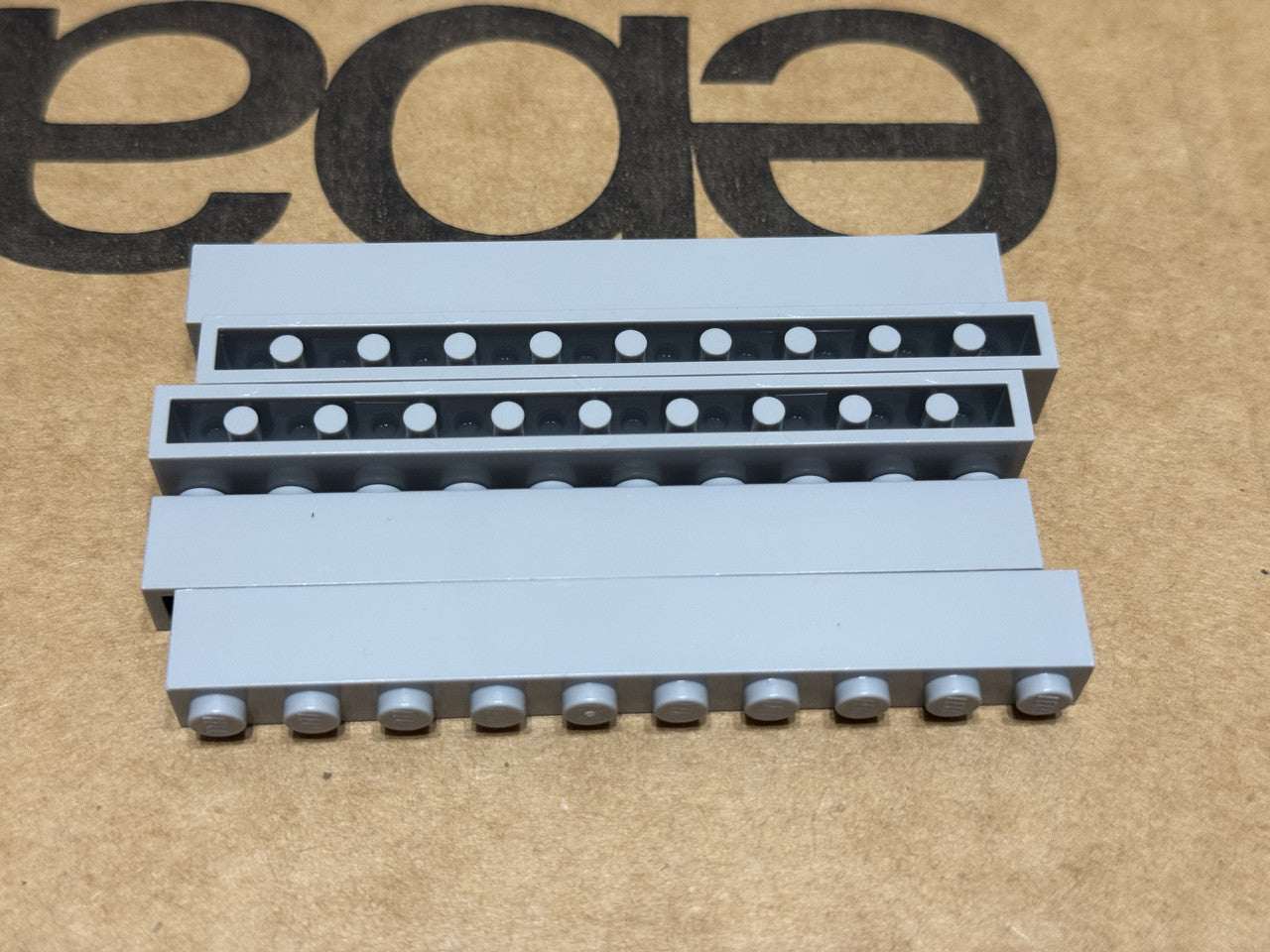 LEGO Parts - Light Bluish Gray Brick 1 x 10 - No 6111 - QTY 5