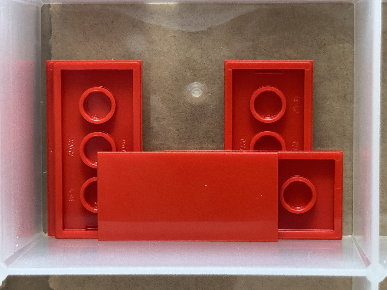 LEGO Parts - Red Tile 2 x 4 - No 87079 - QTY 5