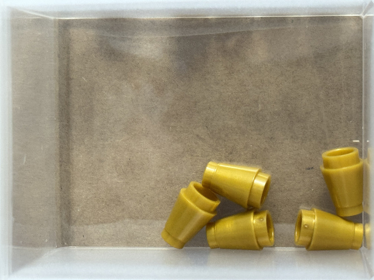 LEGO Parts - Pearl Gold Cone 1 x 1 with Top Groove - No 4589b - QTY 5