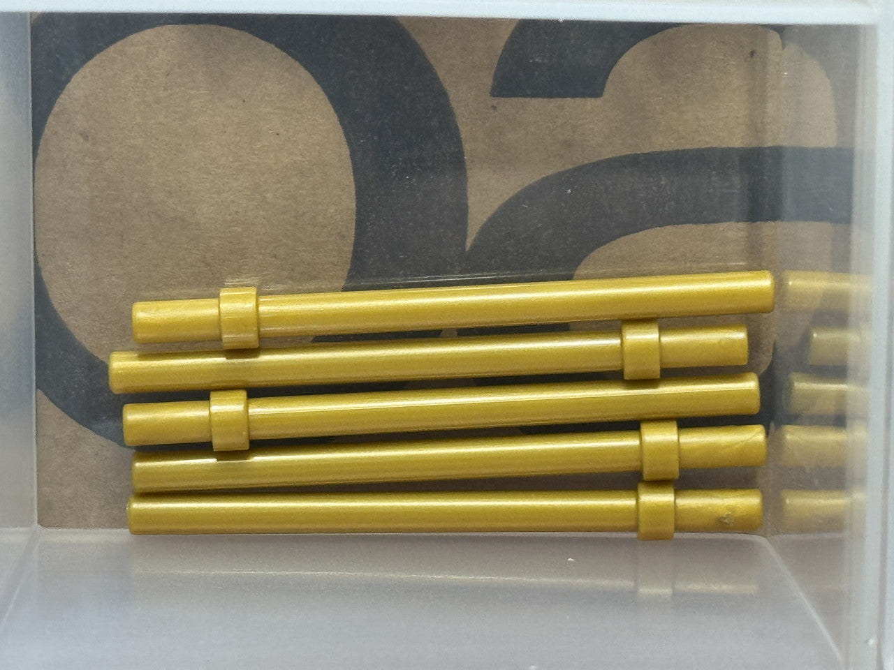 LEGO Parts - Pearl Gold Bar 6L with Stop Ring - No 63965 - QTY 5